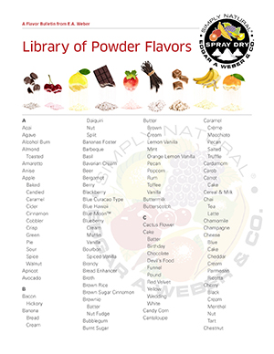 Library of Powder Flavors
