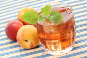 glass of fruity ice tea perfect for hot summer
